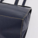 LOEWE Tote Bag Leather Gold Blue Auth bs37329-17