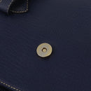 LOEWE Tote Bag Leather Gold Blue Auth bs37329-23