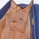 LOEWE Tote Bag Leather Gold Blue Auth bs37329-25