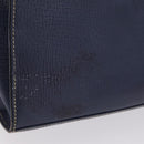LOEWE Tote Bag Leather Gold Blue Auth bs37329-4