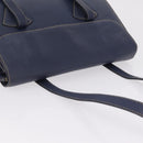 LOEWE Tote Bag Leather Gold Blue Auth bs37329-14