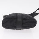 HERMES Acapulco Bandouliere Shoulder Bag Nylon Black Silver Auth bs37330-13