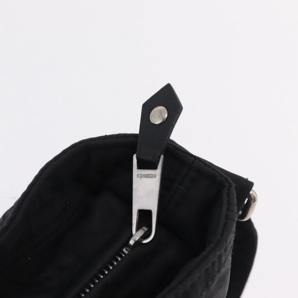 HERMES Acapulco Bandouliere Shoulder Bag Nylon Black Silver Auth bs37330