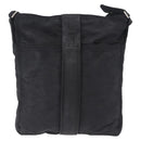 HERMES Acapulco Bandouliere Shoulder Bag Nylon Black Silver Auth bs37330-2