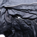 HERMES Acapulco Bandouliere Shoulder Bag Nylon Black Silver Auth bs37330-23