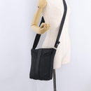 HERMES Acapulco Bandouliere Shoulder Bag Nylon Black Silver Auth bs37330-27