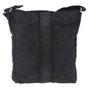 HERMES Acapulco Bandouliere Shoulder Bag Nylon Black Silver Auth bs37330-4