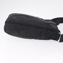 HERMES Acapulco Bandouliere Shoulder Bag Nylon Black Silver Auth bs37330-5