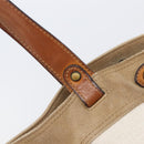 BURBERRY Blue Label Tote Bag Canvas White Auth bs37331-15