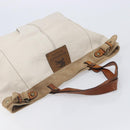 BURBERRY Blue Label Tote Bag Canvas White Auth bs37331-6