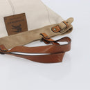 BURBERRY Blue Label Tote Bag Canvas White Auth bs37331-7