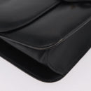 HERMES Dolly Shoulder Bag Leather Black Gold Auth bs37332-12