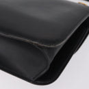 HERMES Dolly Shoulder Bag Leather Black Gold Auth bs37332-15