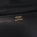 HERMES Dolly Shoulder Bag Leather Black Gold Auth bs37332-20