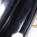 HERMES Dolly Shoulder Bag Leather Black Gold Auth bs37332-21