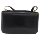 HERMES Dolly Shoulder Bag Leather Black Gold Auth bs37332-3
