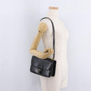 HERMES Dolly Shoulder Bag Leather Black Gold Auth bs37332-30