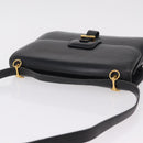 HERMES Dolly Shoulder Bag Leather Black Gold Auth bs37332-6