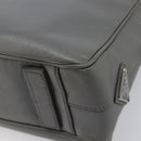 PRADA Business Bag Saffiano leather Gray Silver Auth bs37335A-9
