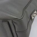 PRADA Business Bag Saffiano leather Gray Silver Auth bs37335A-15