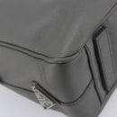 PRADA Business Bag Saffiano leather Gray Silver Auth bs37335A-16
