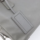 PRADA Business Bag Saffiano leather Gray Silver Auth bs37335A-18