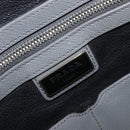 PRADA Business Bag Saffiano leather Gray Silver Auth bs37335A-20