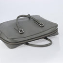 PRADA Business Bag Saffiano leather Gray Silver Auth bs37335A-6