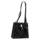 Salvatore Ferragamo Vala Tote Bag Patent leather Black Gold Auth bs37336-1