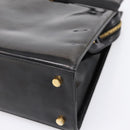 Salvatore Ferragamo Vala Tote Bag Patent leather Black Gold Auth bs37336-10