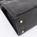 Salvatore Ferragamo Vala Tote Bag Patent leather Black Gold Auth bs37336-13