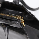 Salvatore Ferragamo Vala Tote Bag Patent leather Black Gold Auth bs37336-15