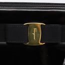 Salvatore Ferragamo Vala Tote Bag Patent leather Black Gold Auth bs37336-16