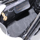 Salvatore Ferragamo Vala Tote Bag Patent leather Black Gold Auth bs37336-18