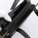 Salvatore Ferragamo Vala Tote Bag Patent leather Black Gold Auth bs37336-6