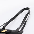 Salvatore Ferragamo Vala Tote Bag Patent leather Black Gold Auth bs37336-8