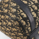 Christian Dior Trotter Canvas Boston Bag Navy Silver Auth bs37337-18