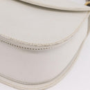 GUCCI Bamboo Hand Bag Leather 2way White Gold 000 2029 0633 Auth bs37338A-16