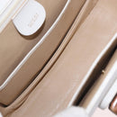 GUCCI Bamboo Hand Bag Leather 2way White Gold 000 2029 0633 Auth bs37338A-22