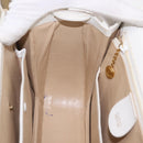 GUCCI Bamboo Hand Bag Leather 2way White Gold 000 2029 0633 Auth bs37338A-24