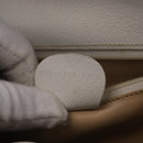 GUCCI Bamboo Hand Bag Leather 2way White Gold 000 2029 0633 Auth bs37338A-28