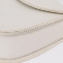 GUCCI Bamboo Hand Bag Leather 2way White Gold 000 2029 0633 Auth bs37338A-5