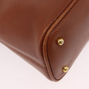 GUCCI Bamboo Hand Bag Leather Brown Gold 000 2058 0290 0 Auth bs37341-16