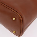 GUCCI Bamboo Hand Bag Leather Brown Gold 000 2058 0290 0 Auth bs37341-17
