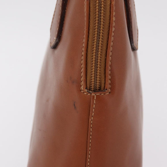 GUCCI Bamboo Hand Bag Leather Brown Gold 000 2058 0290 0 Auth bs37341