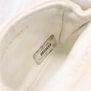 CHANEL Matelasse Charm Lamb Skin White Beige CC Auth bs37343-21