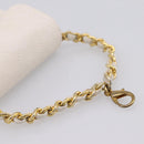 CHANEL Matelasse Charm Lamb Skin White Beige CC Auth bs37343-8