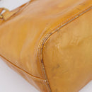 LOUIS VUITTON Monogram Vernis Houston Hand Bag Beige M91004 LV Auth bs37344-13
