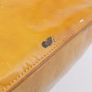 LOUIS VUITTON Monogram Vernis Houston Hand Bag Beige M91004 LV Auth bs37344-15