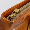 LOUIS VUITTON Monogram Vernis Houston Hand Bag Beige M91004 LV Auth bs37344-18